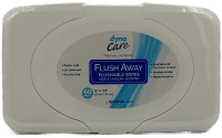 Dyna Care Flush Away Flushable Wipes - Aloe & Lanolin Scented - 60 Ct